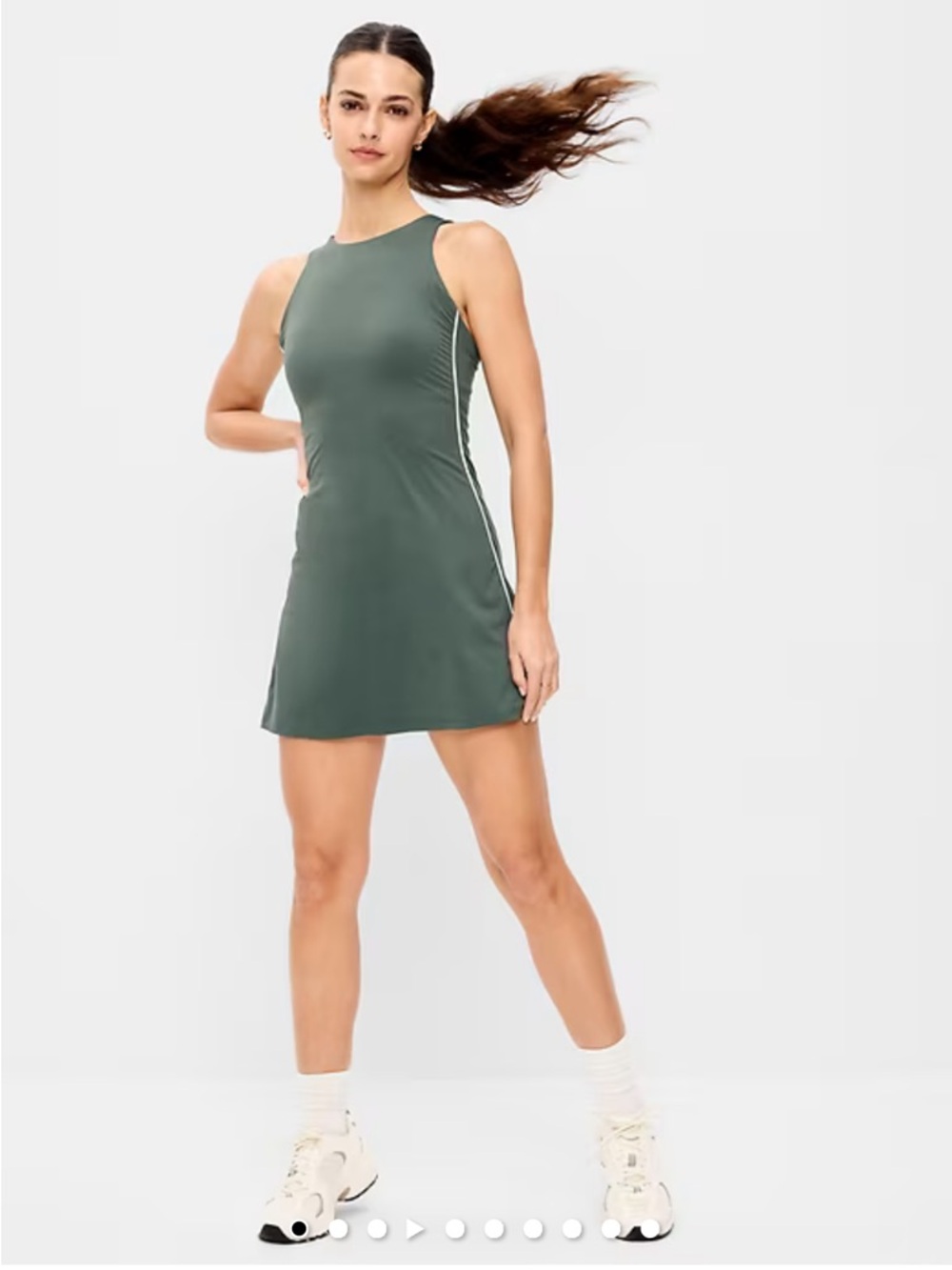 NWT Old Navy StudioSmooth Athletic Dress, Olive Green - Sold out online